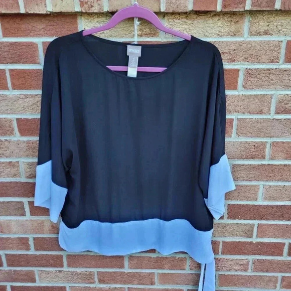 Chico's Tops - Chico's Blouse Women's Large Black and White Career Wear